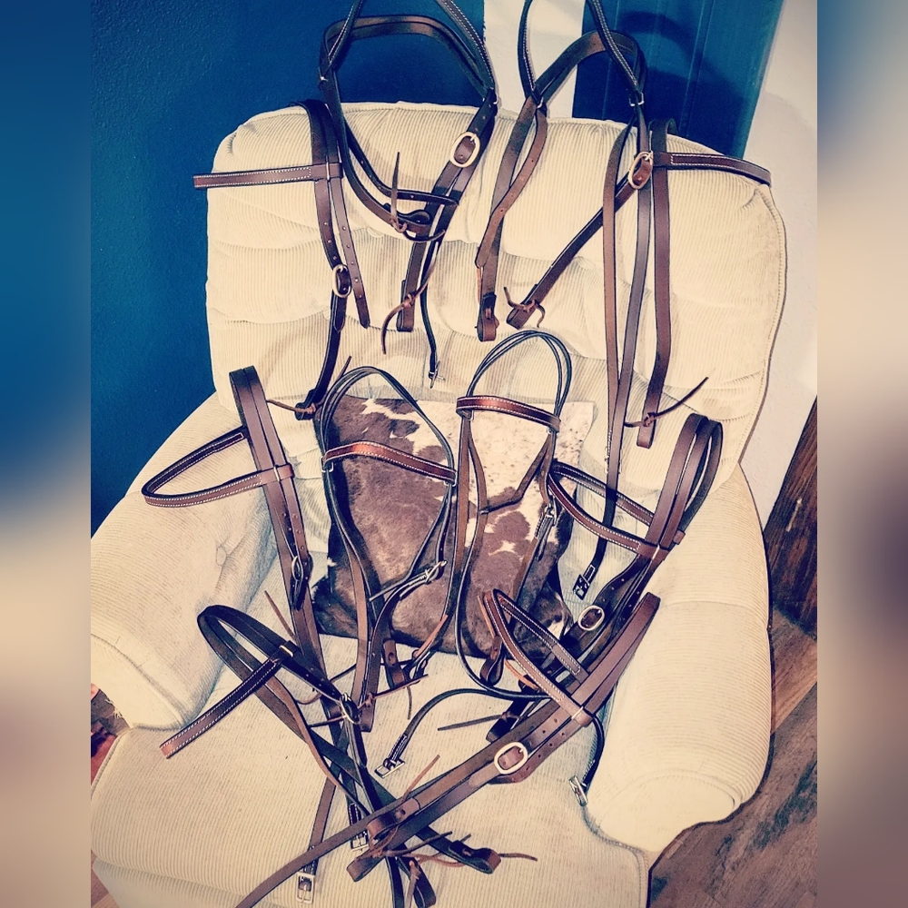 8 Dark Brown Browband Headstalls